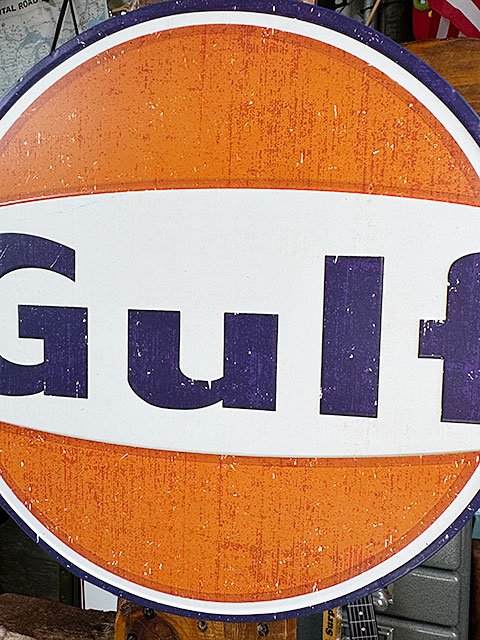 楽天市場】ガルフ エンボス ティンサイン ダイカット ブリキ看板