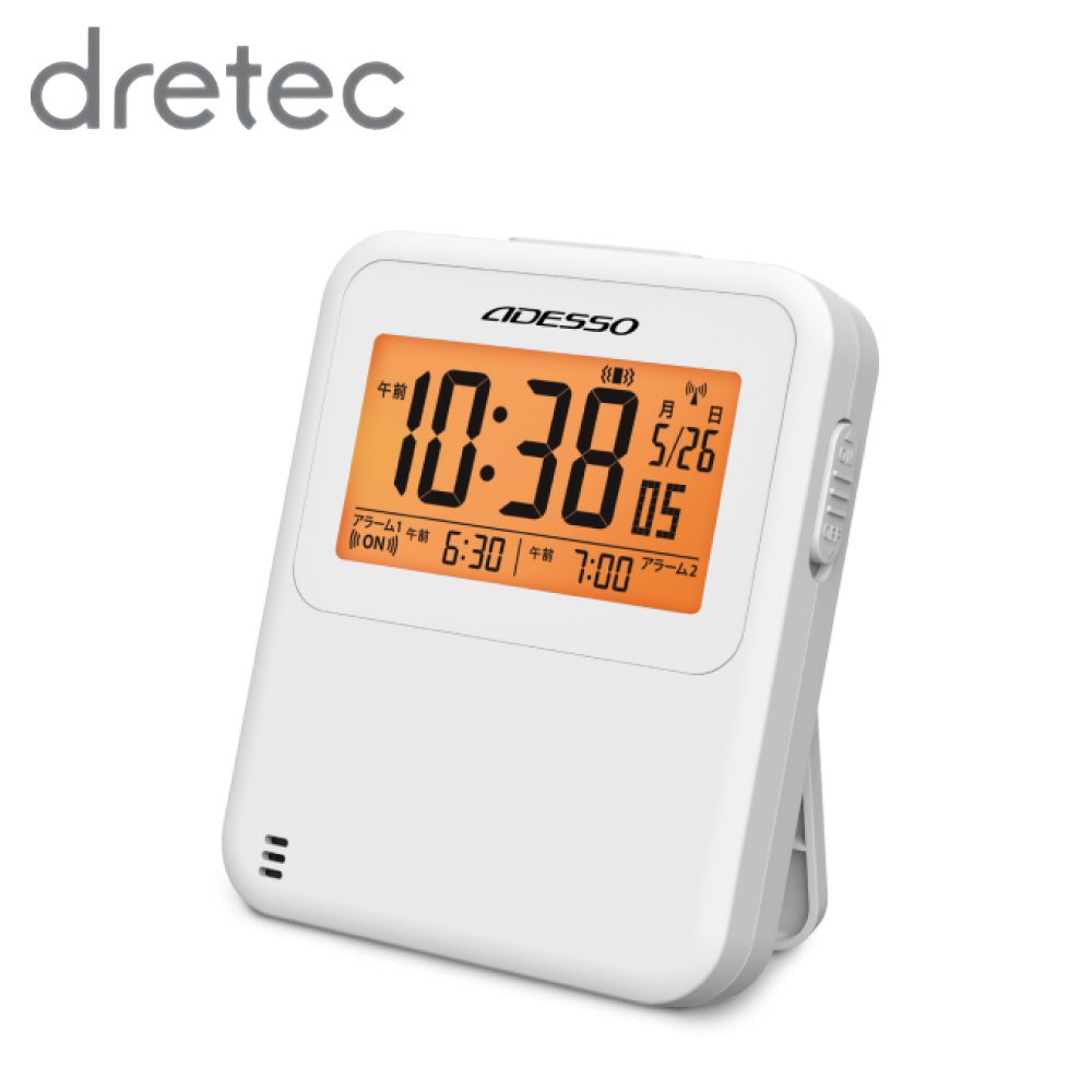 楽天市場】dretec 振動式電波目覚ましクロック「スクエアブルブル