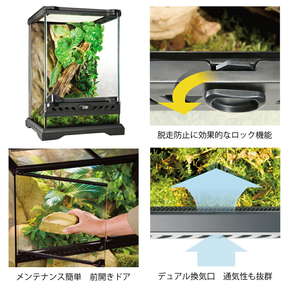 楽天市場】爬虫類ケージ GEX エキゾテラ グラステラリウム ナノ