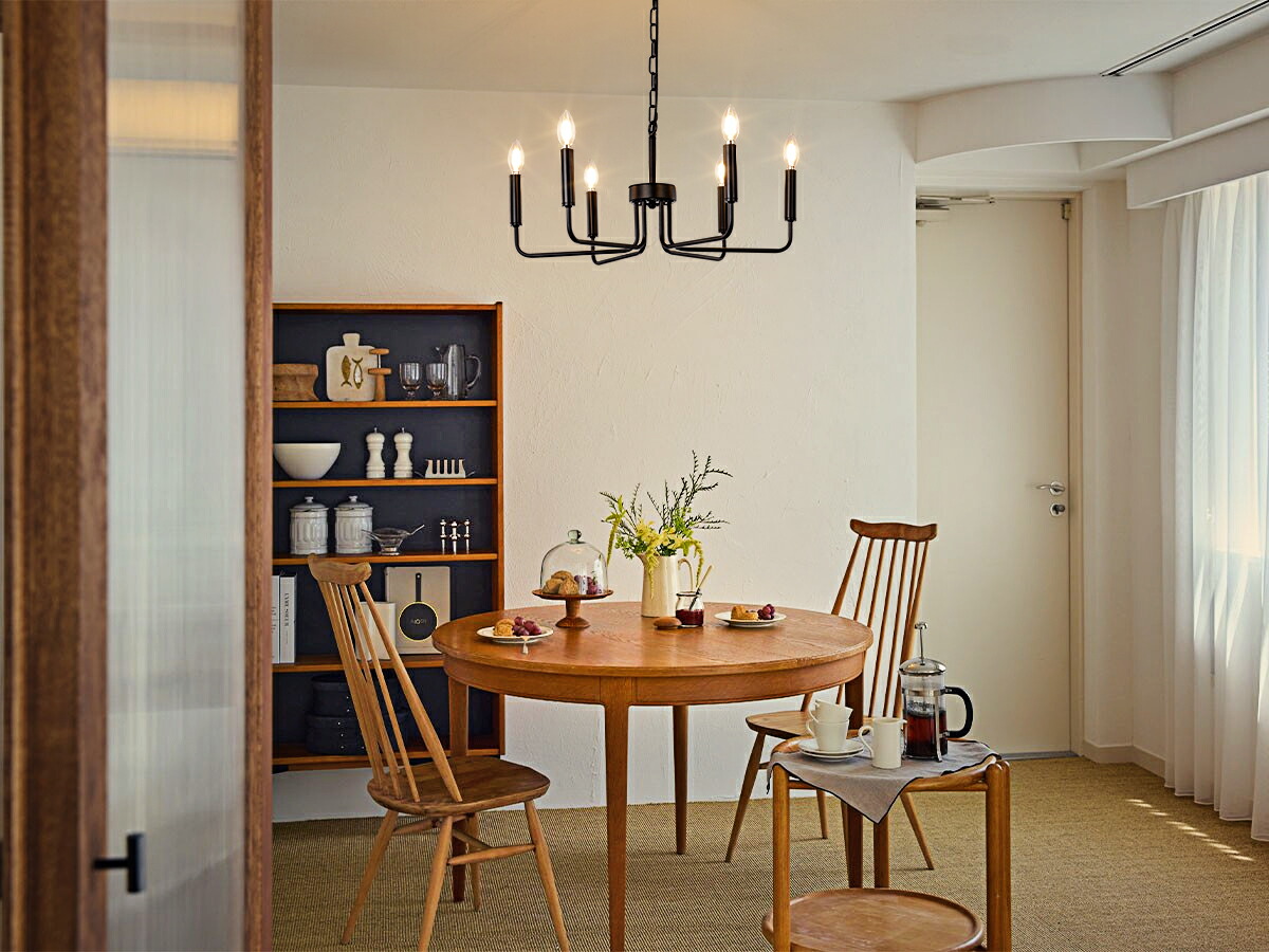 楽天市場】【20％OFFクーポン】シャンデリア おしゃれ ブラック 6灯