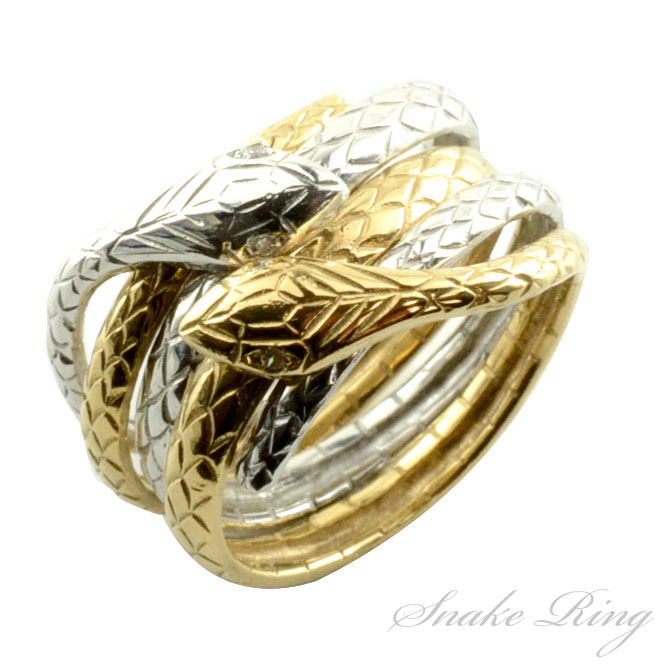 楽天市場】【スーパーセール 10%OFF】 K18 リング 指輪 蛇