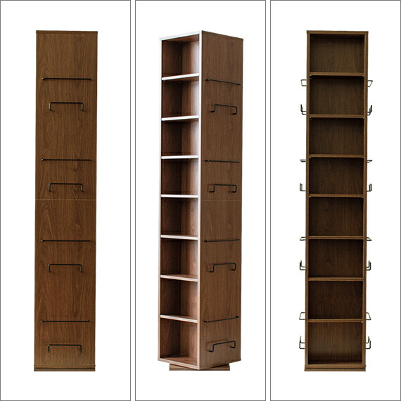 楽天市場】【3/8限定！3％OFFクーポン配布中】 本棚 回転 スリム