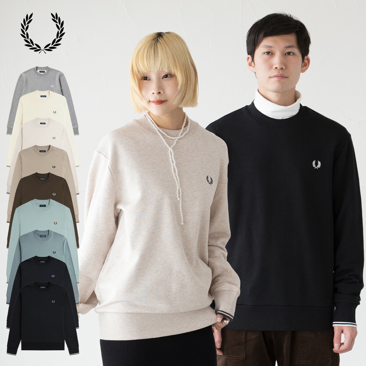楽天市場】フレッドペリー FRED PERRY クルーネック スウェットシャツ