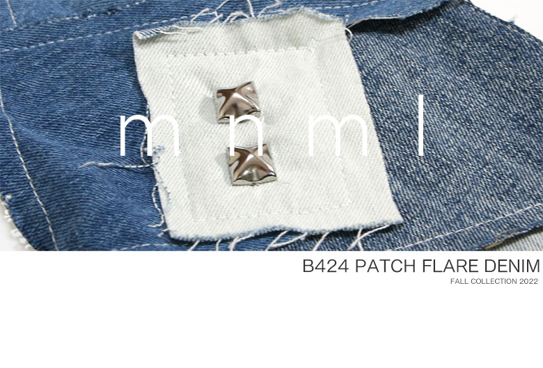 楽天市場】【30%OFF】 mnml ミニマル B424 PATCH FLARE DENIM デニム