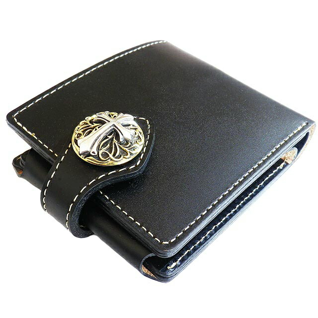 楽天市場】滑らかな本革を採用 スマート2つ折 レザーウォレット 黒