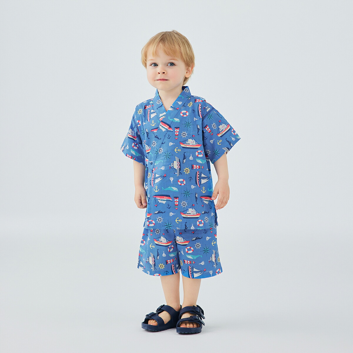 楽天市場】【50%OFF】《コンビミニ》オリジナル柄カンタン甚平（マリン