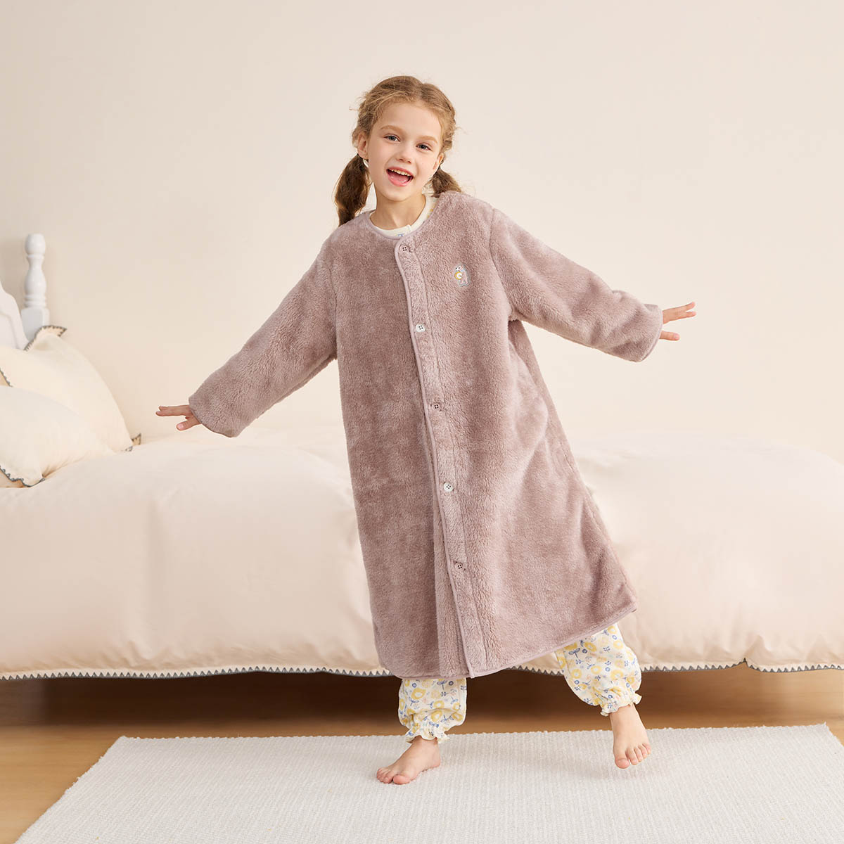 楽天市場】【20%OFF】《コンビミニ》あったかボアガウン兼用スリーパー