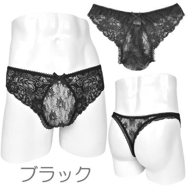 楽天市場】メンズ Tバック ショーツ シースルー総レース ブラック