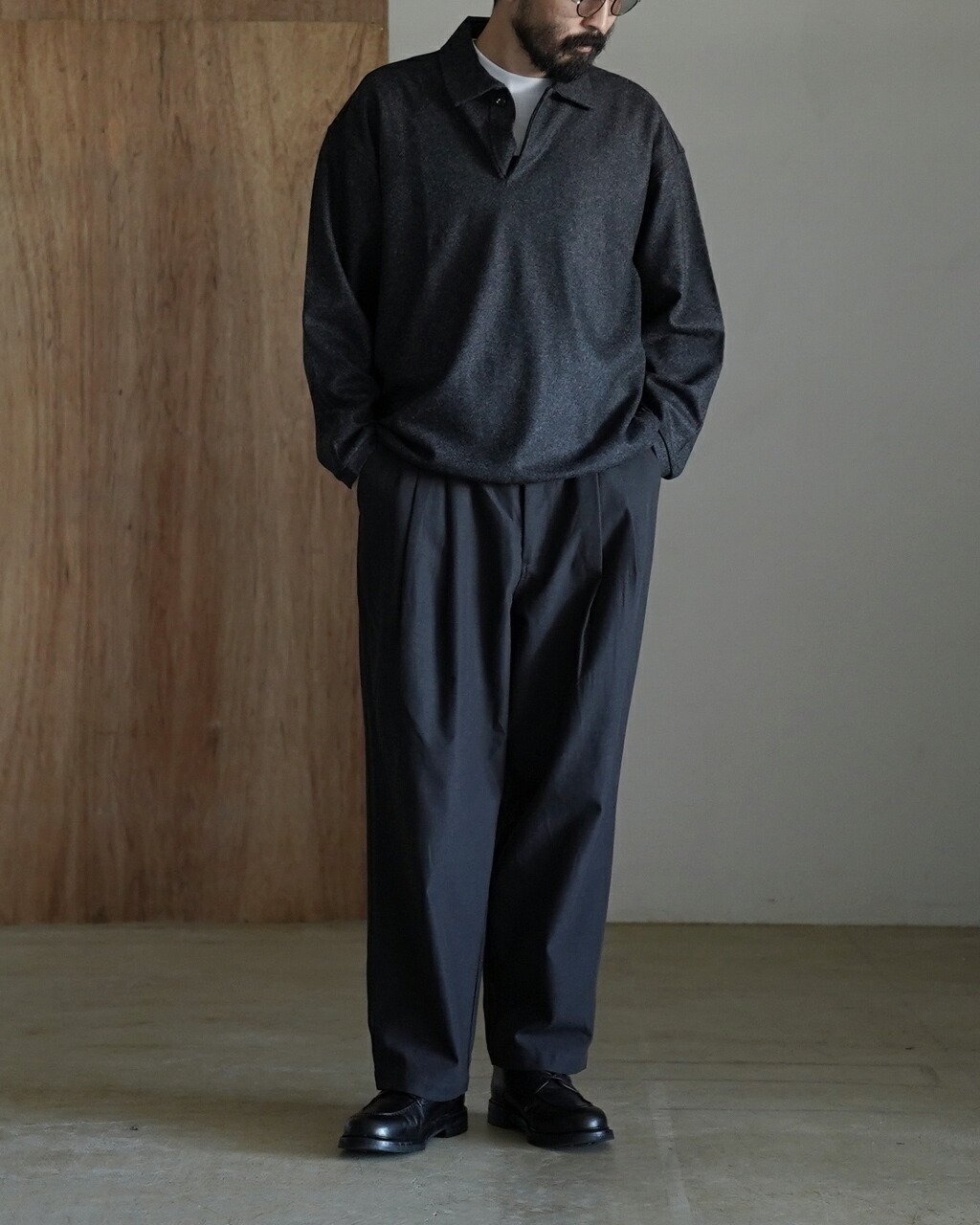 楽天市場】スティルバイハンド STILL BY HAND 長袖 ポロシャツ ウール