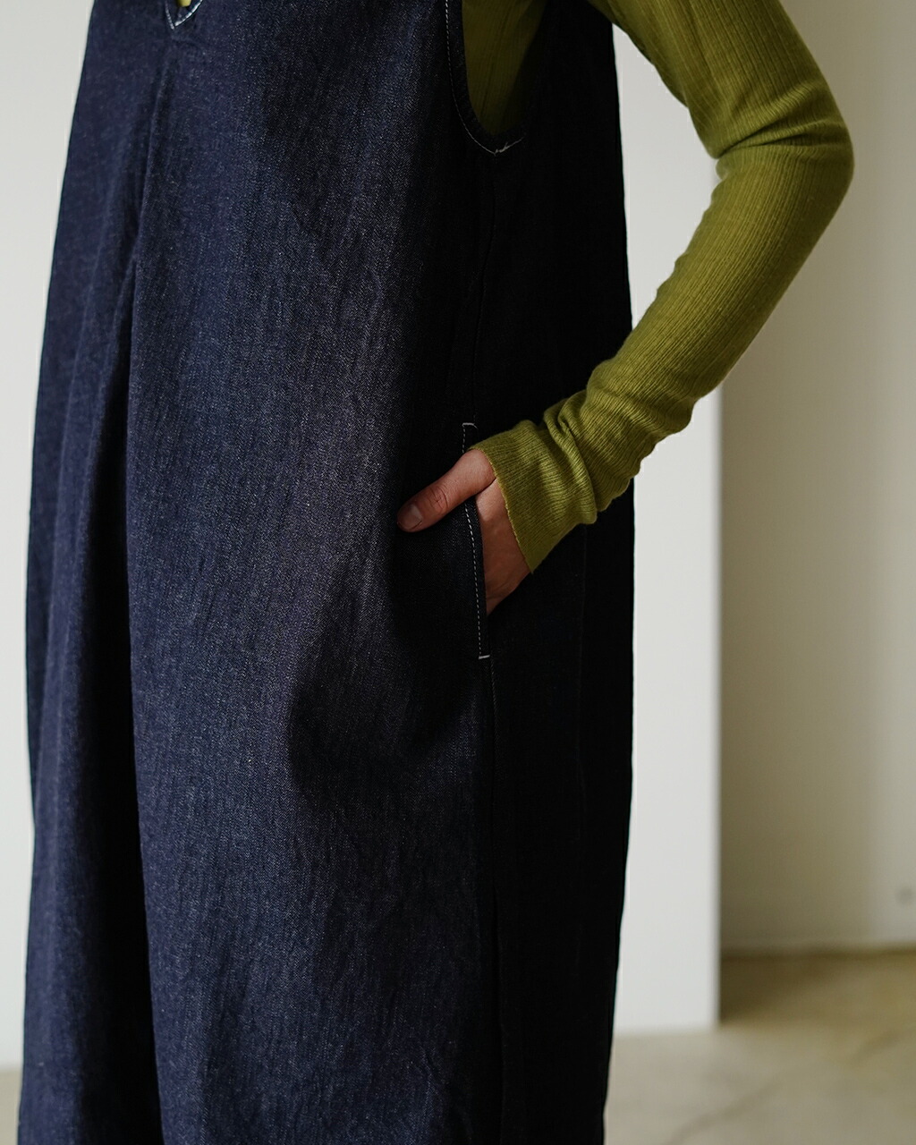 楽天市場】Women's ナル NARU 8オンスムラデニム ジャンパースカート