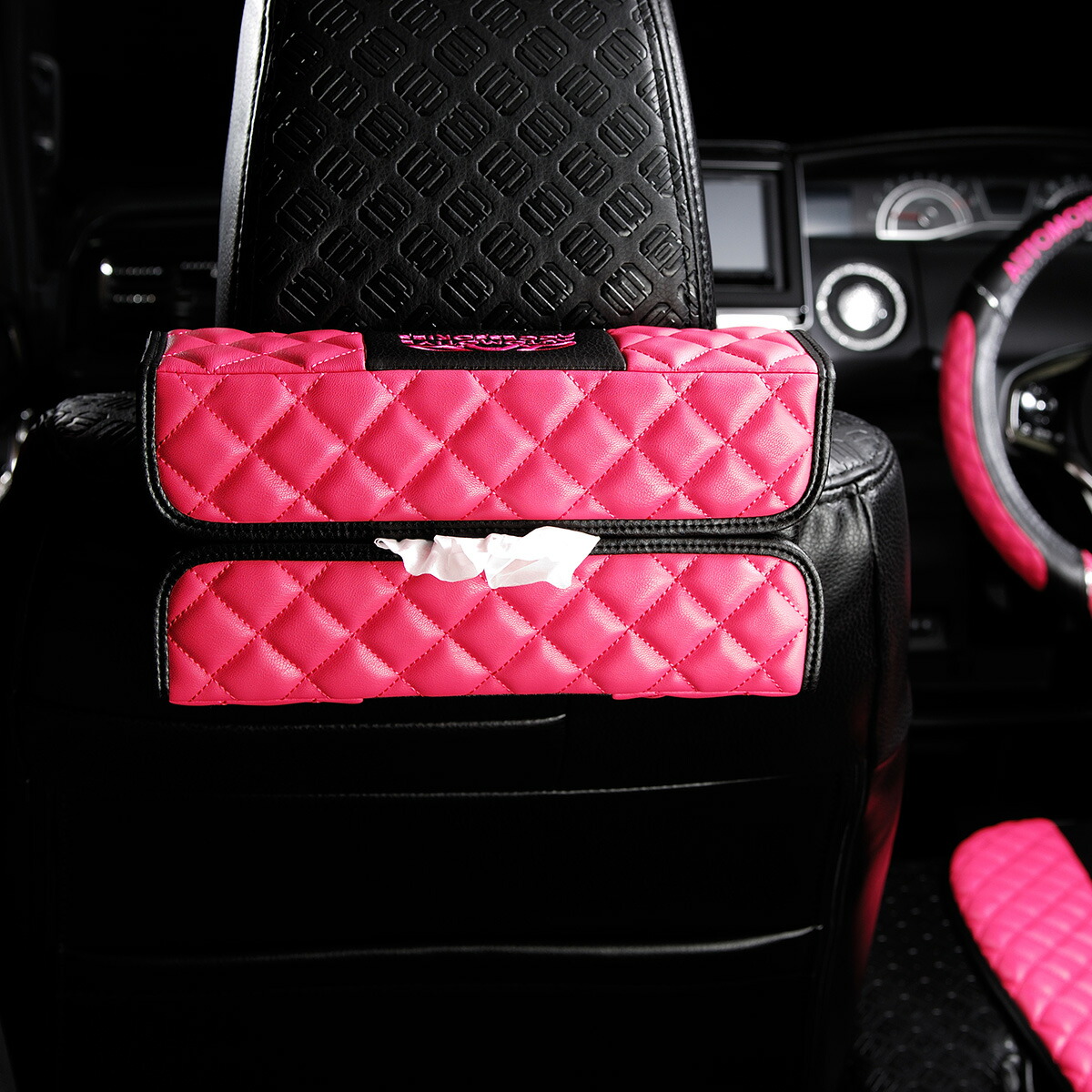 楽天市場】D.A.D ティシューケース タイプ キルティング ピンク HA589