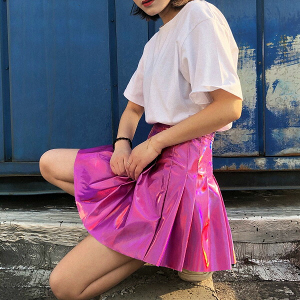 楽天市場】ミニスカート スカート プリーツ ハイウエスト オーロラ