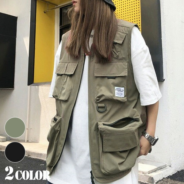 楽天市場】ベスト マルチポケット ミリタリーベスト カーゴベスト