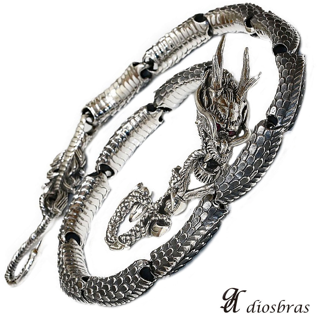 楽天市場】シルバーウォレットチェーン シルバーアクセサリー ドラゴン