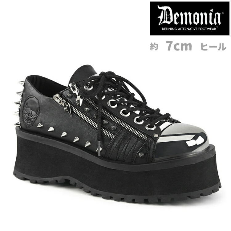 楽天市場】厚底 スニーカー メンズ demonia デモニア 7cm ヒール 厚底