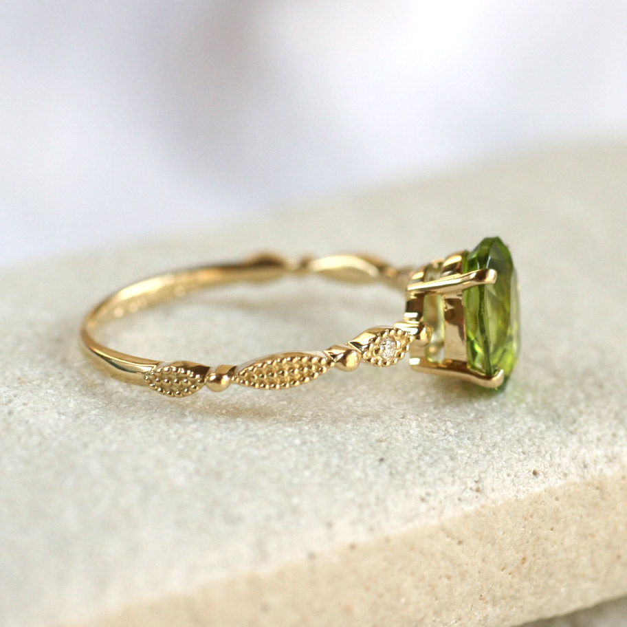 楽天市場】【スーパーセールクーポン有】K18 ペリドット ダイヤモンド