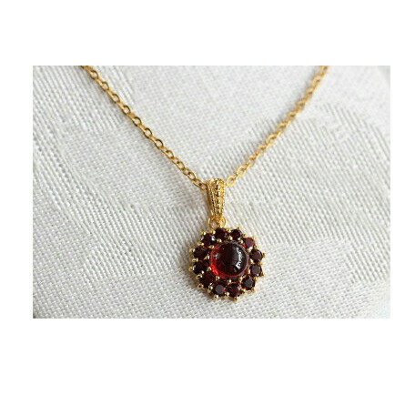 楽天市場】【碌山】 シルバー ガーネット ダリア ペンダントトップ碌山