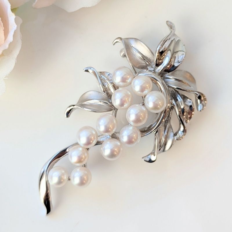 楽天市場】シルバー 淡水 パール ぶどう ブローチSV925 silver 淡水