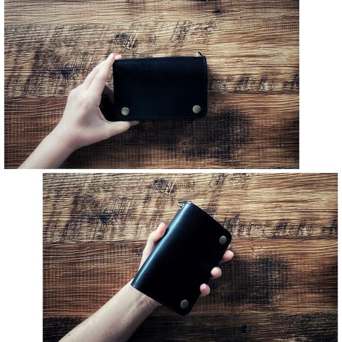 楽天市場】トラッカーウォレット 栃木レザー ミドル ショート 本革