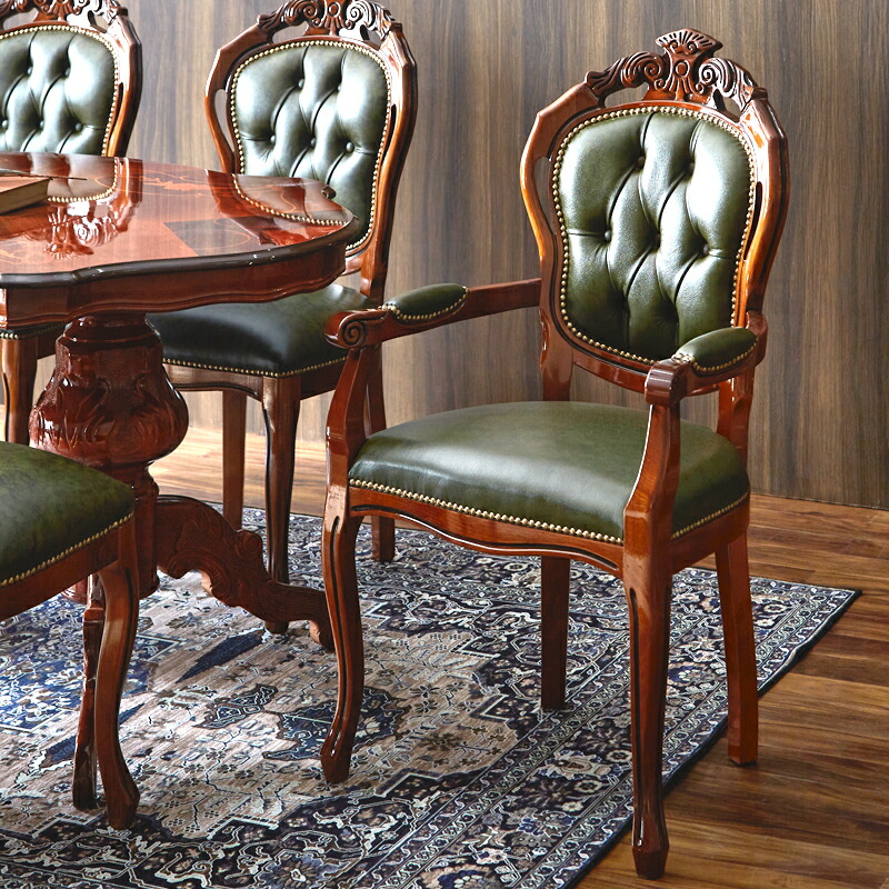 GMIK102H○イタリア製 アンティーク ダイニングチェア アームレスチェア