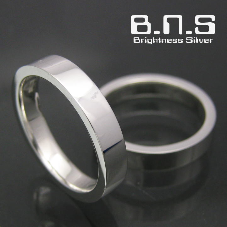 楽天市場】平打ちシルバーリング 3.5mm シルバー925 ペアリングにも