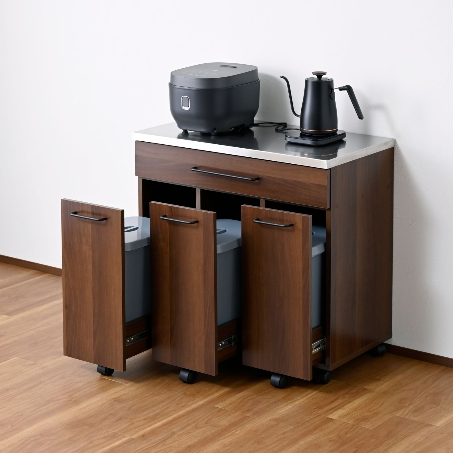 楽天市場】隠せる ゴミ箱 フタ付き 3分別 14L キッチンカウンター