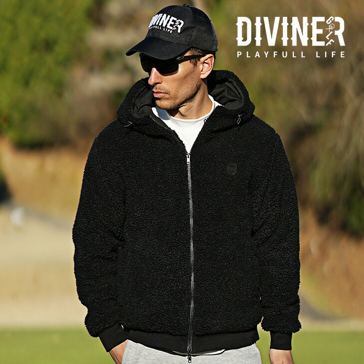 楽天市場】【DIVINER GOLF】 ゴルフウェア メンズ ボア アウター
