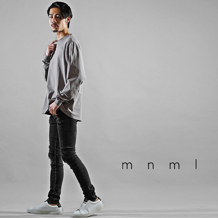 楽天市場】mnml デニム ミニマル ジーンズ ダメージ ジーンズ ダメージ