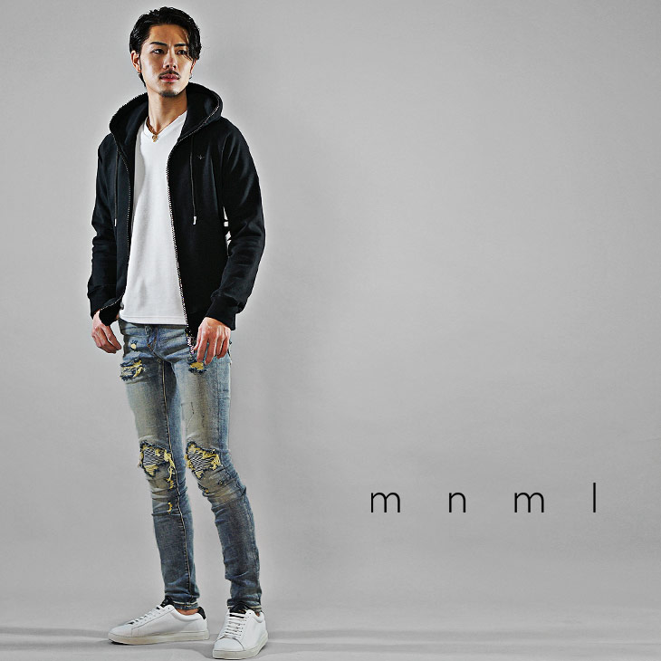 楽天市場】mnml デニム ミニマル ジーンズ ダメージ ジーンズ ダメージ