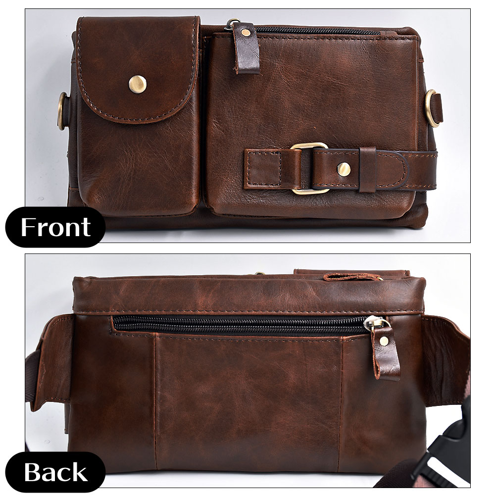 楽天市場】2way レザー ボディバッグ ウエストバッグ 本革 ブラウン