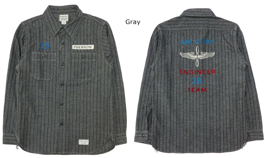 楽天市場】フェローズ Pherrow's ネップ ヘリンボーン 長袖 ワーク