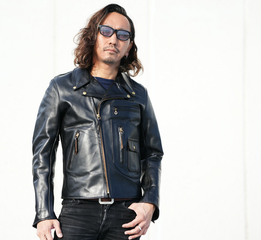 楽天市場】エアロレザー AERO LEATHER ダブルライダースジャケット
