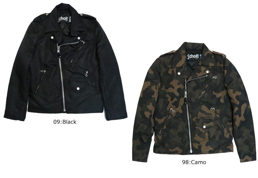 楽天市場】ショット Schott ナイロンライダースジャケット SCH3162018