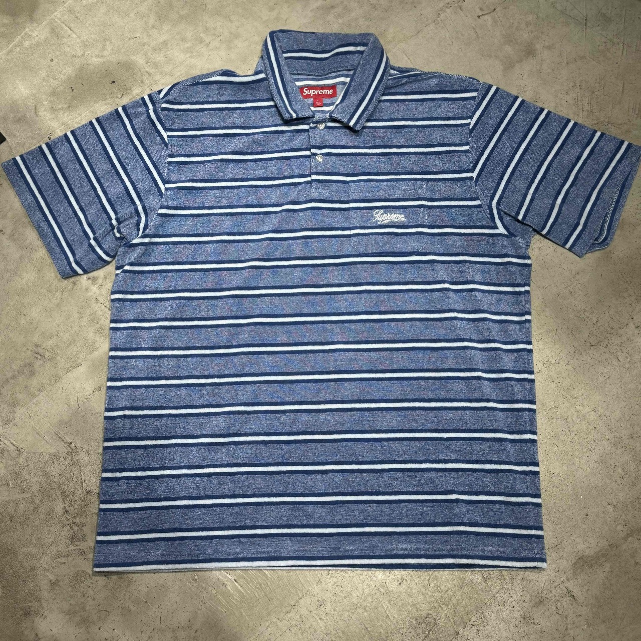 楽天市場】Supreme 24ss Stripe Terry S/S Polo Lサイズ シュプリーム