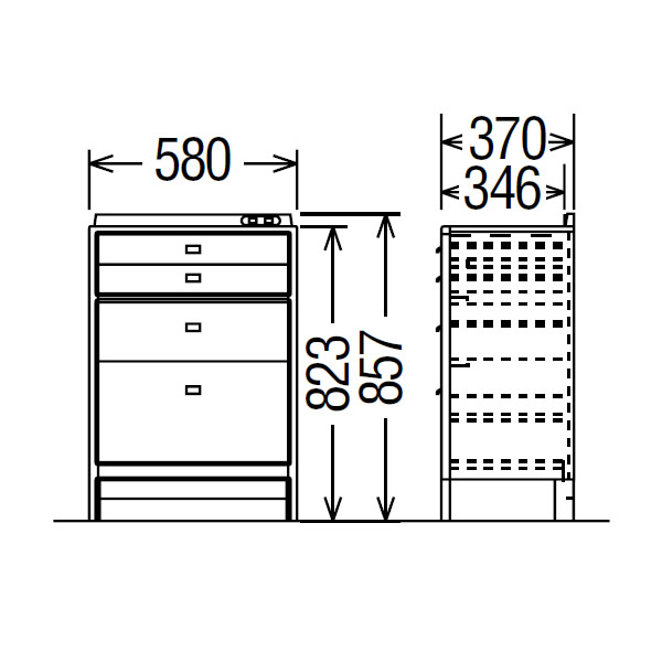 楽天市場】カリモク 電話台 ファックス台 マルチチェスト 幅580mm