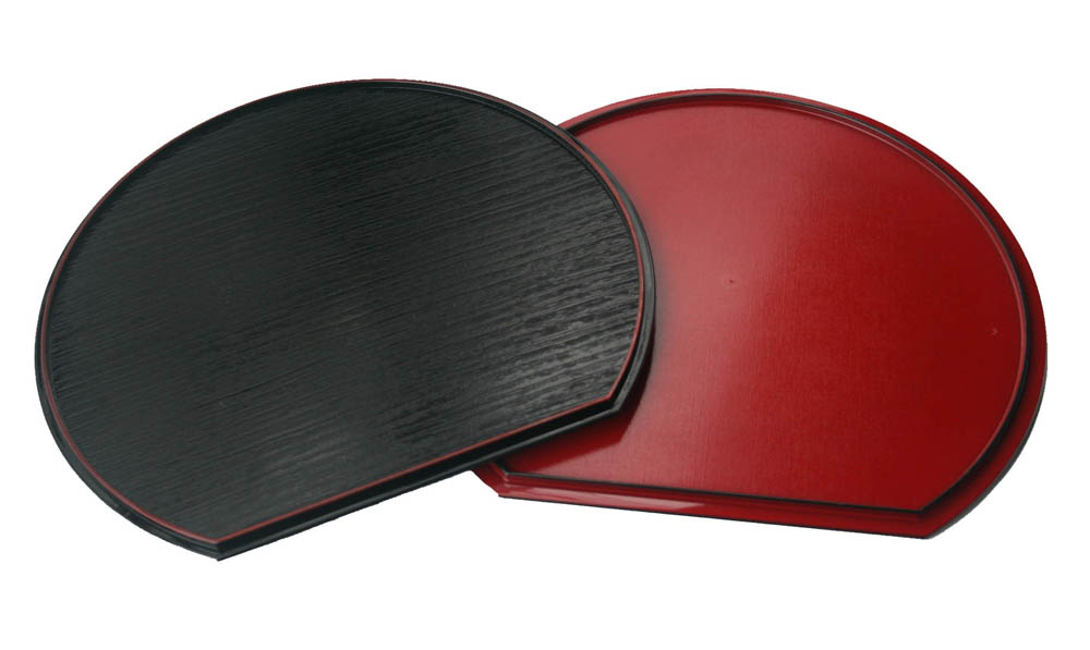 楽天市場】お盆 トレー 半月盆 半月膳【36cm】リバーシブル ランチョン