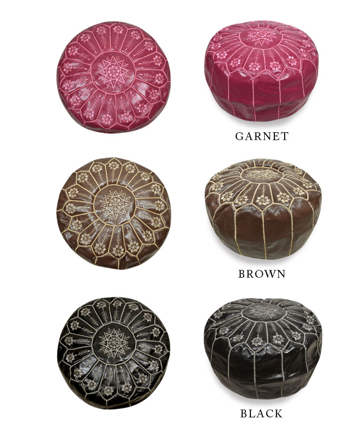 楽天市場】【訳あり品 アウトレット】 モロッコ 本革 プフ スツール