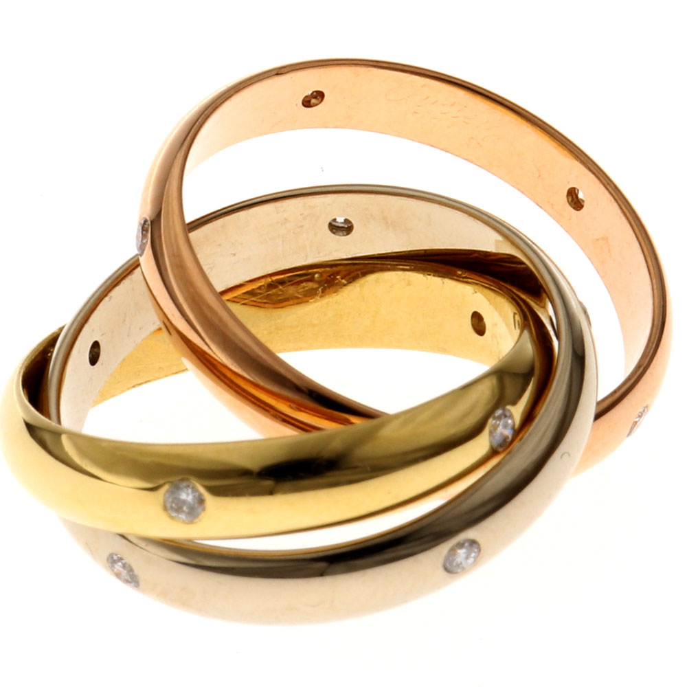 楽天市場】【送料無料】カルティエ CARTIER トリニティ リング ダイヤ