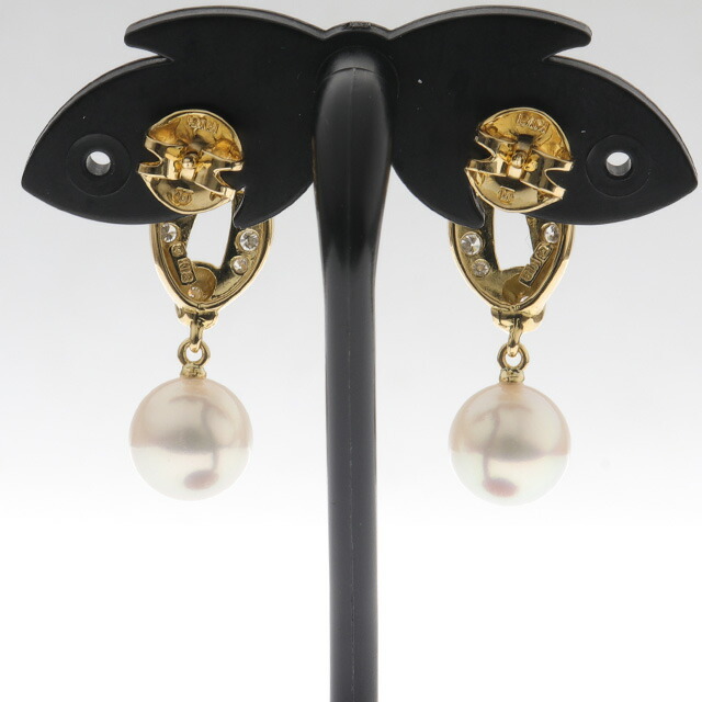 楽天市場】（新品仕上げ済）ミキモト MIKIMOTO パール ダイヤ ピアス