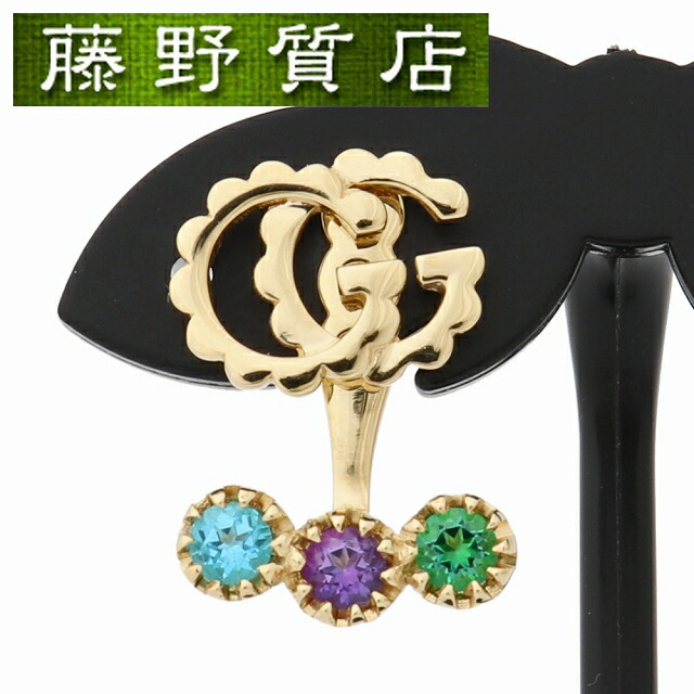 楽天市場】グッチ GUCCI ダブルGシングルピアス 片ピアス 481693 K18