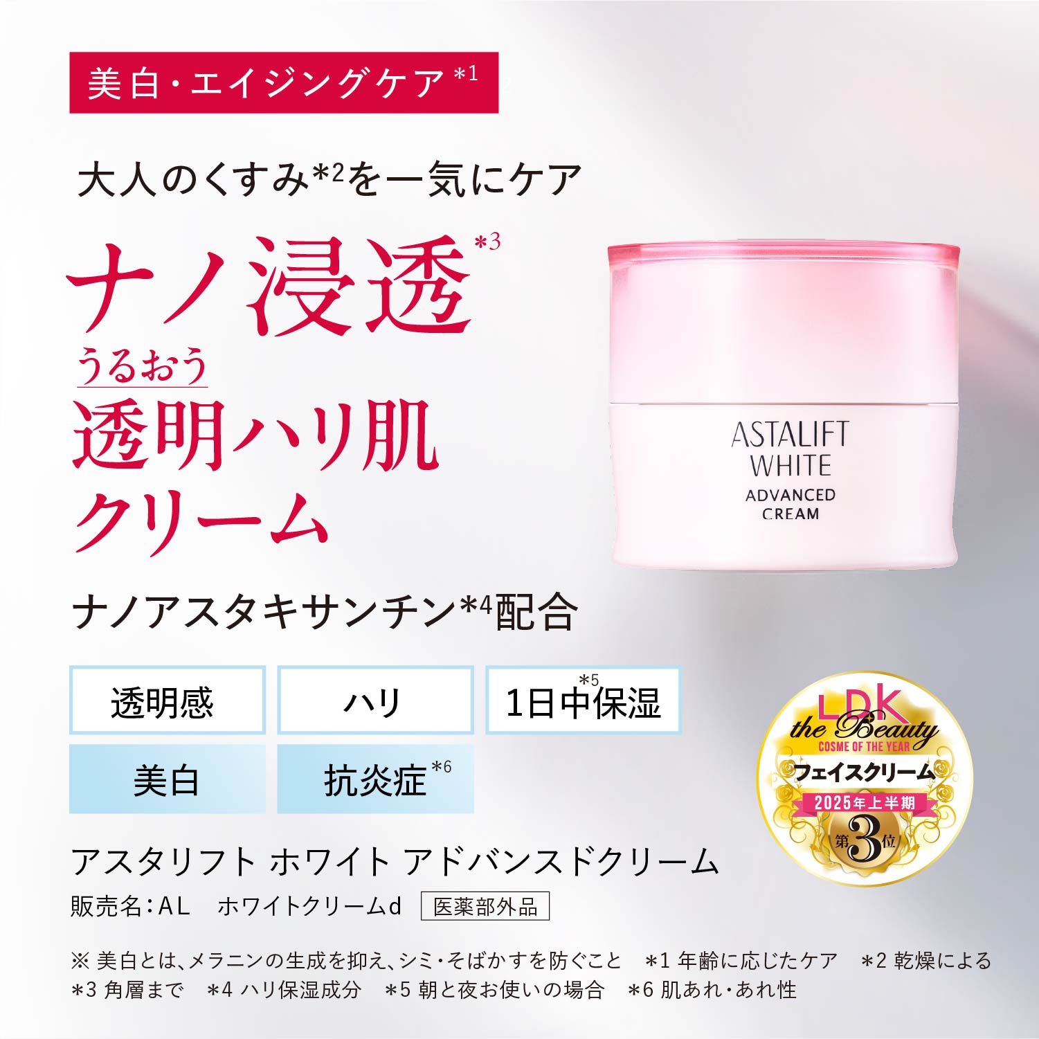 楽天市場】アスタリフト ホワイト アドバンスドクリーム 30g [医薬部外