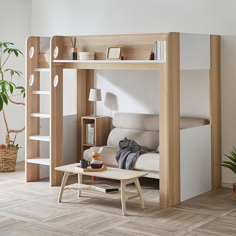 ロフトベッド システムベッド ホワイト 木製」の人気商品一覧 | 安い