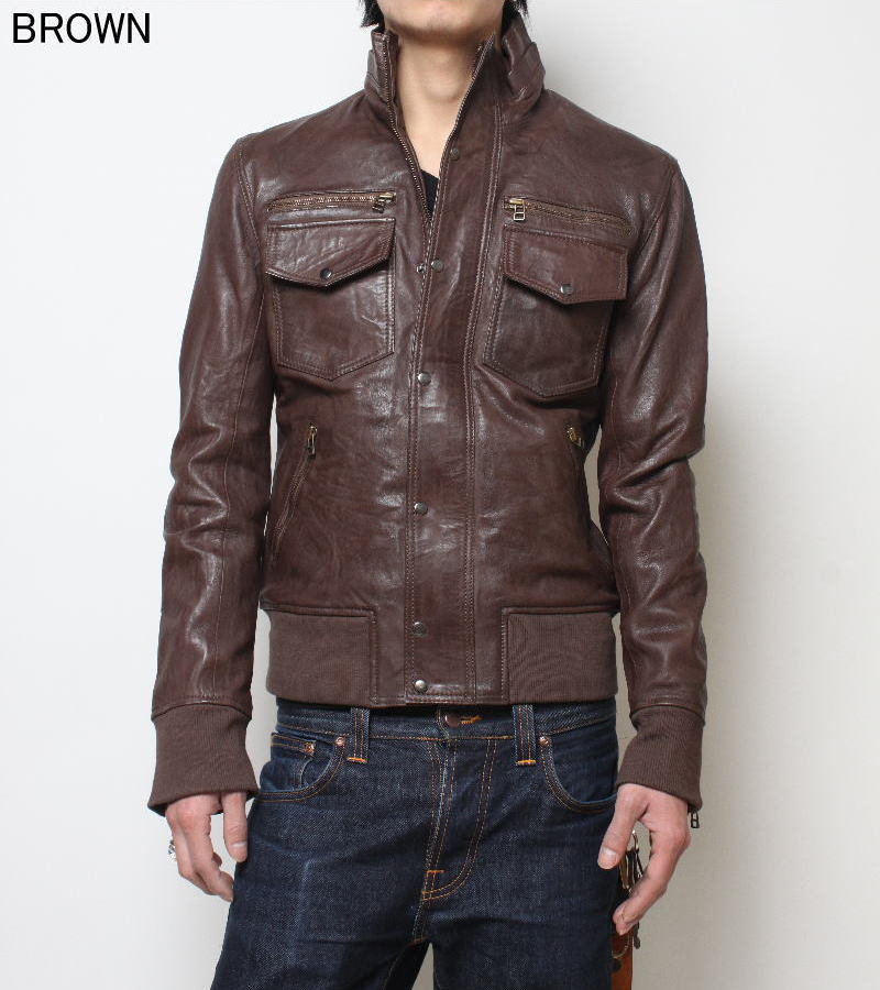 楽天市場】レザージャケット メンズ ラムレザー 革ジャケット 本革 革