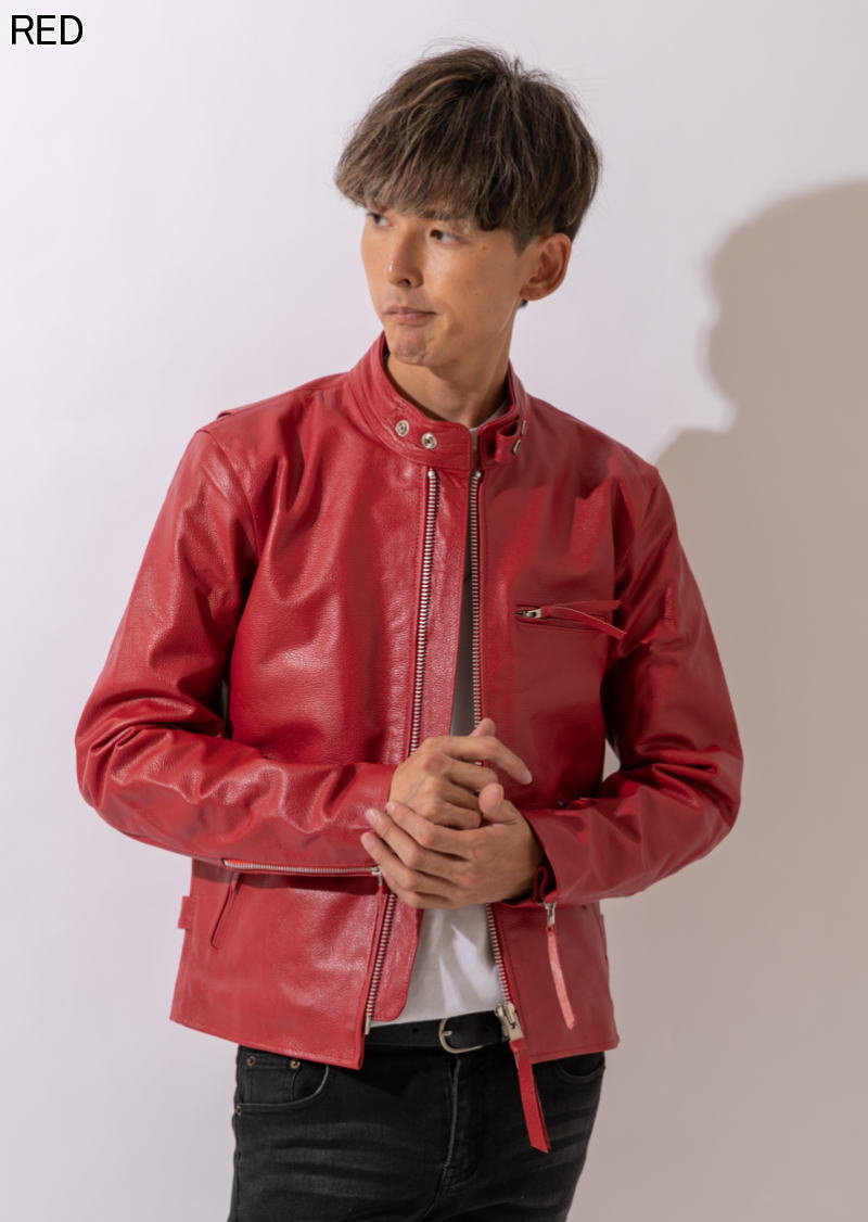 楽天市場】革ジャン メンズ 本革 大きいサイズ シングル ライダース 黒