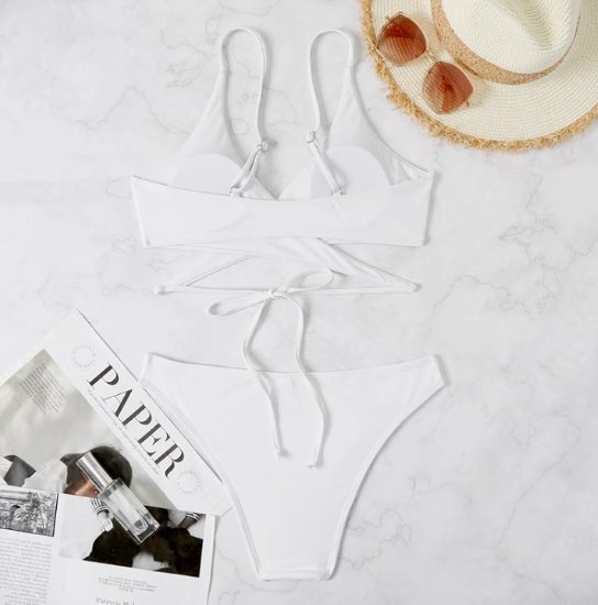 楽天市場】【取寄】ビキニ レディース 水着 クロスデザイン ホワイト