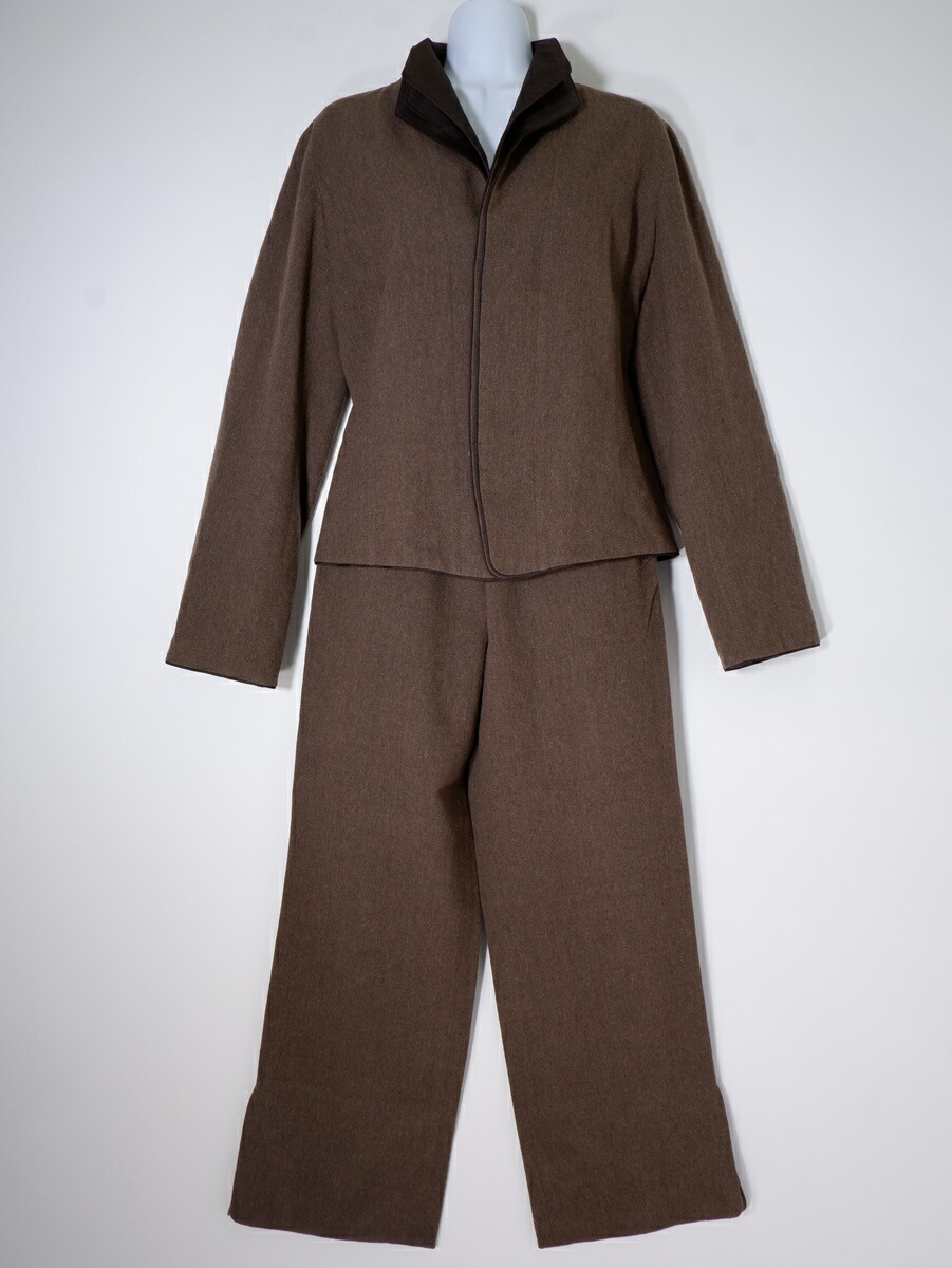 高級】Jurgen Lehl カットソー 長袖 プリーツ デザイン◎ ブラウン