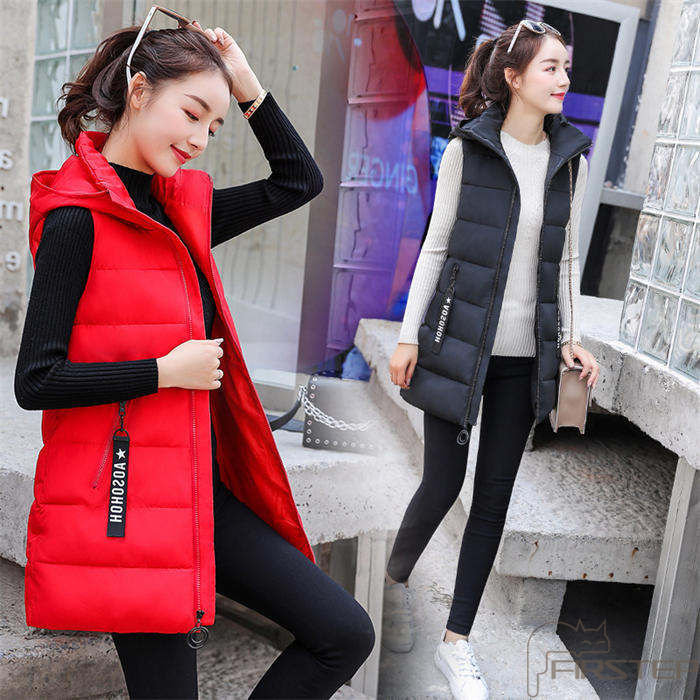 楽天市場】ダウンベスト レディース 冬 フード付き ロングベスト 厚手