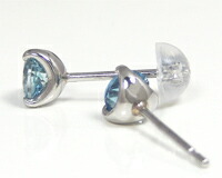 楽天市場】サンタマリア アクアマリン ピアス Pt900 プラチナ 4mm