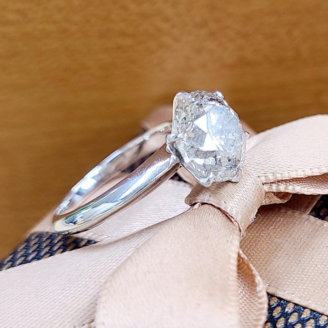 楽天市場】大粒！4ct ダイヤモンド Very good K18 WG 6本爪 リング