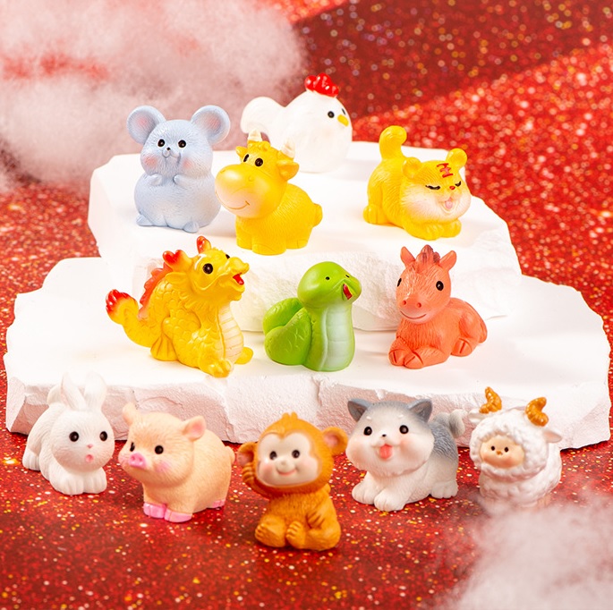 楽天市場】ミニチュアドール 干支の置物 十二支 子 丑 寅 卯 辰 巳 午